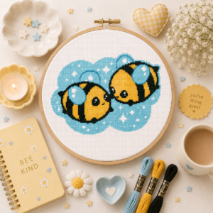 Bee Friends Cross Stitch Pattern