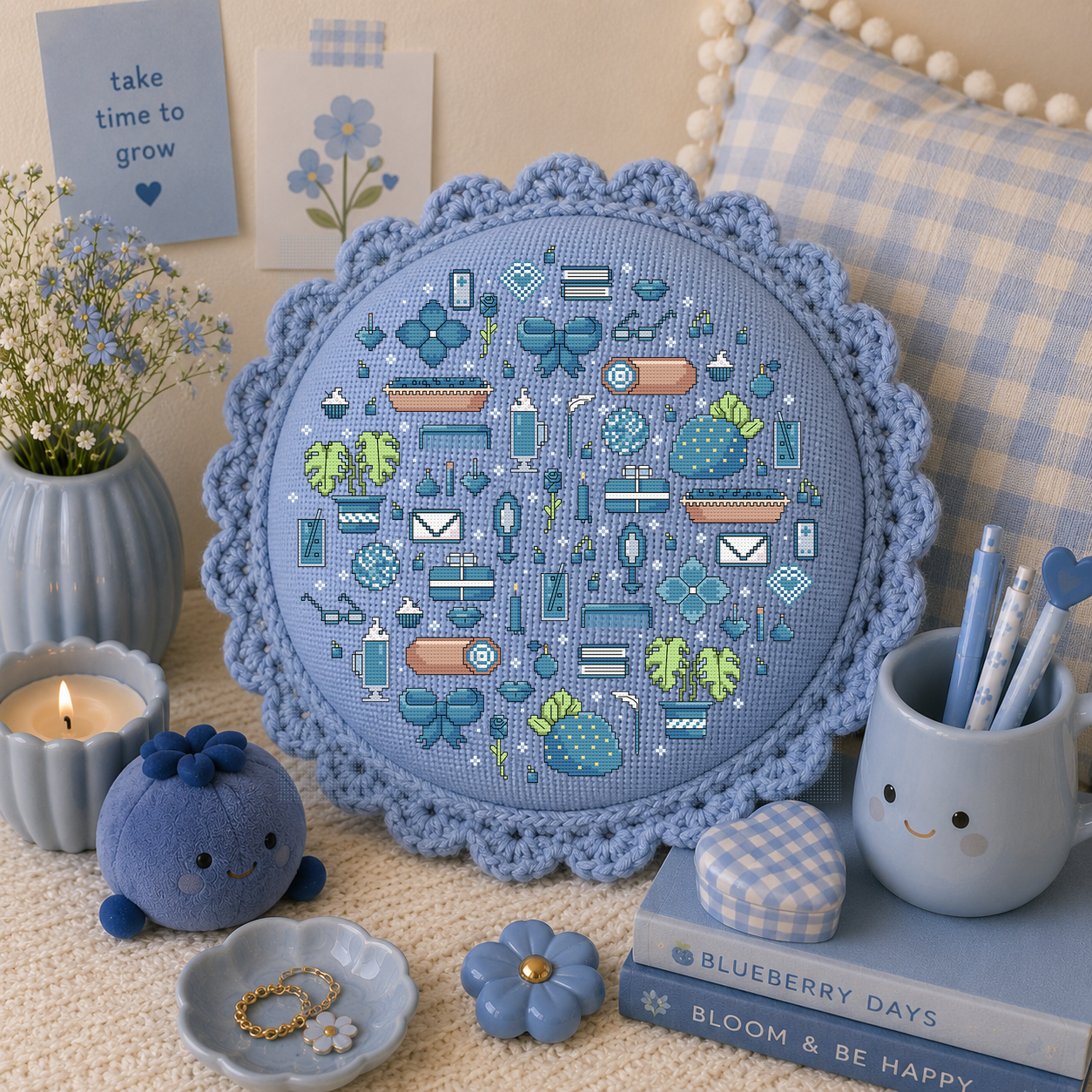 Blue Dreams Cross Stitch Pattern - Image 4
