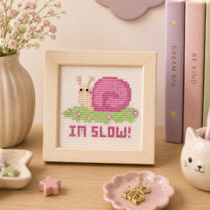 Im Slow Snail Mini Cross Stitch Pattern