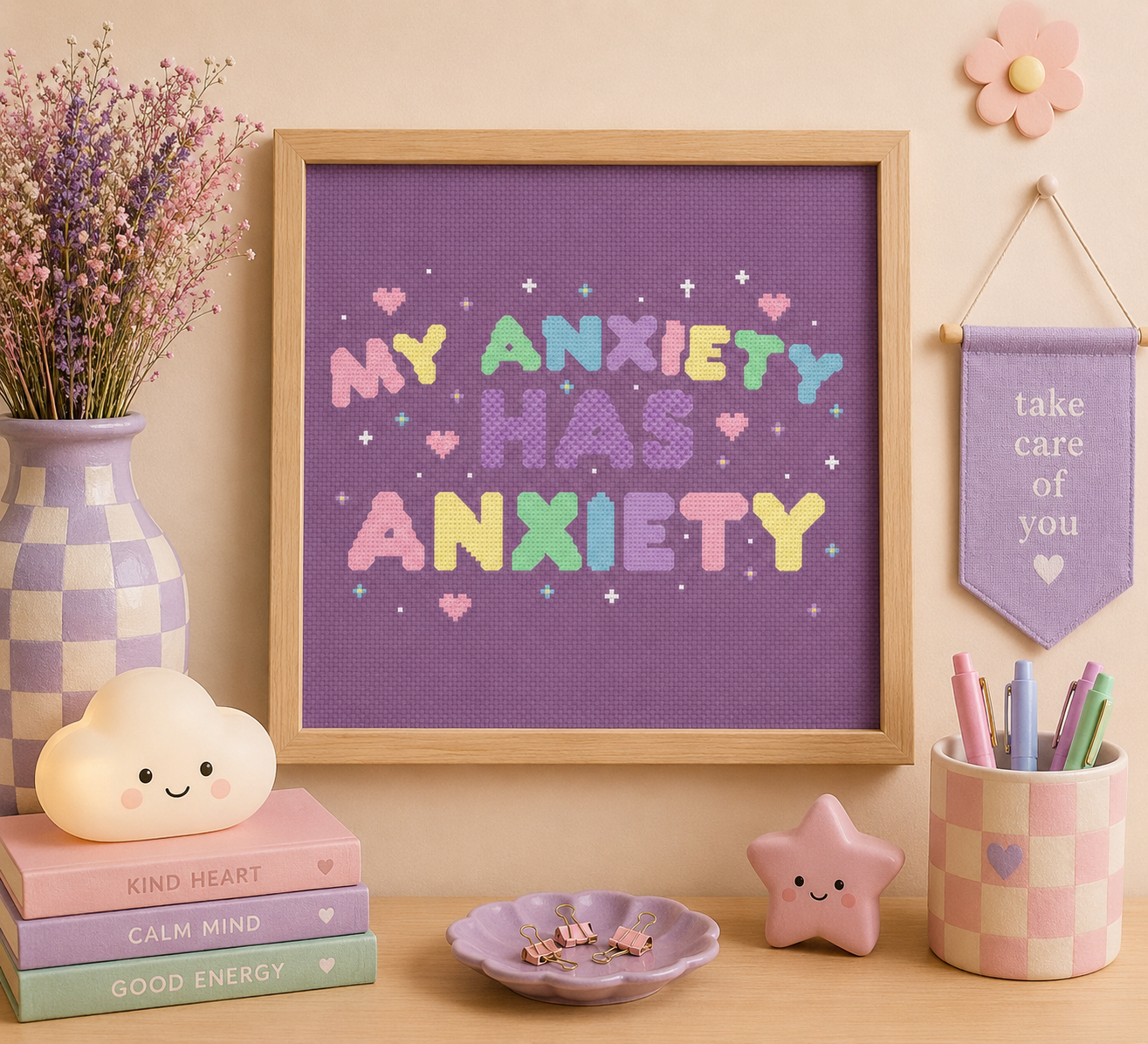 My Anxiety Has Anxiety Cross Stitch Pattern - Image 3