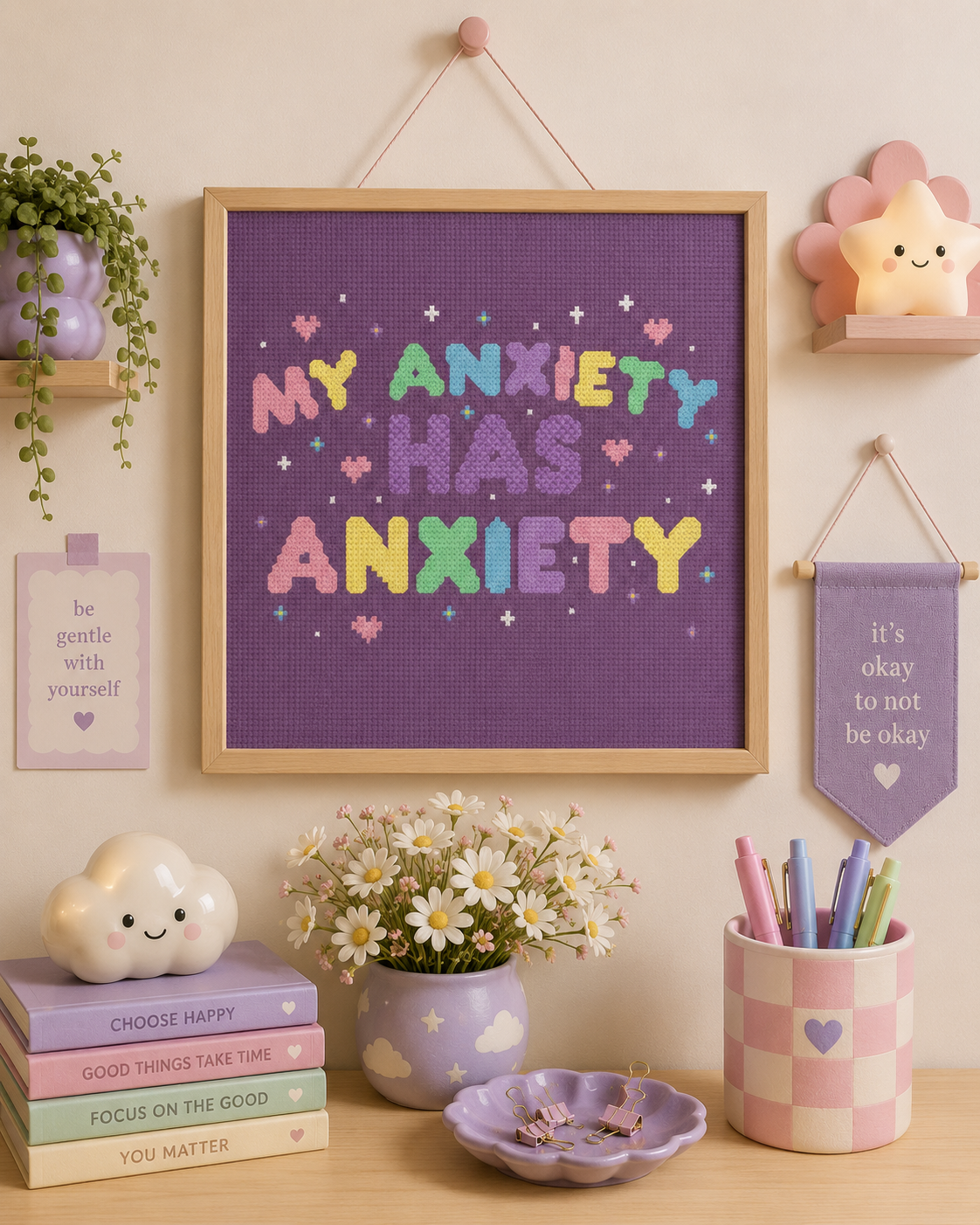 My Anxiety Has Anxiety Cross Stitch Pattern - Image 2