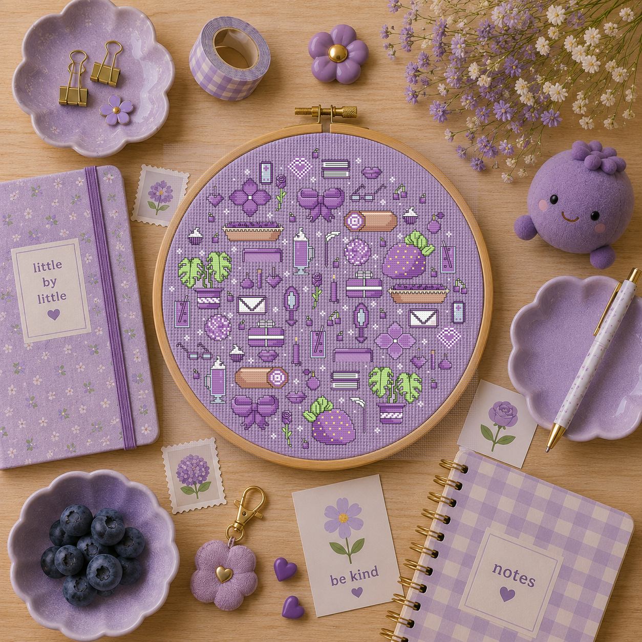 Purple Dreams Cross Stitch Pattern