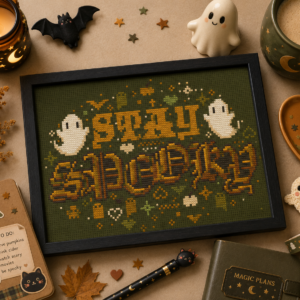 Stay Spooky Autumn Vibes Cross Stitch Pattern