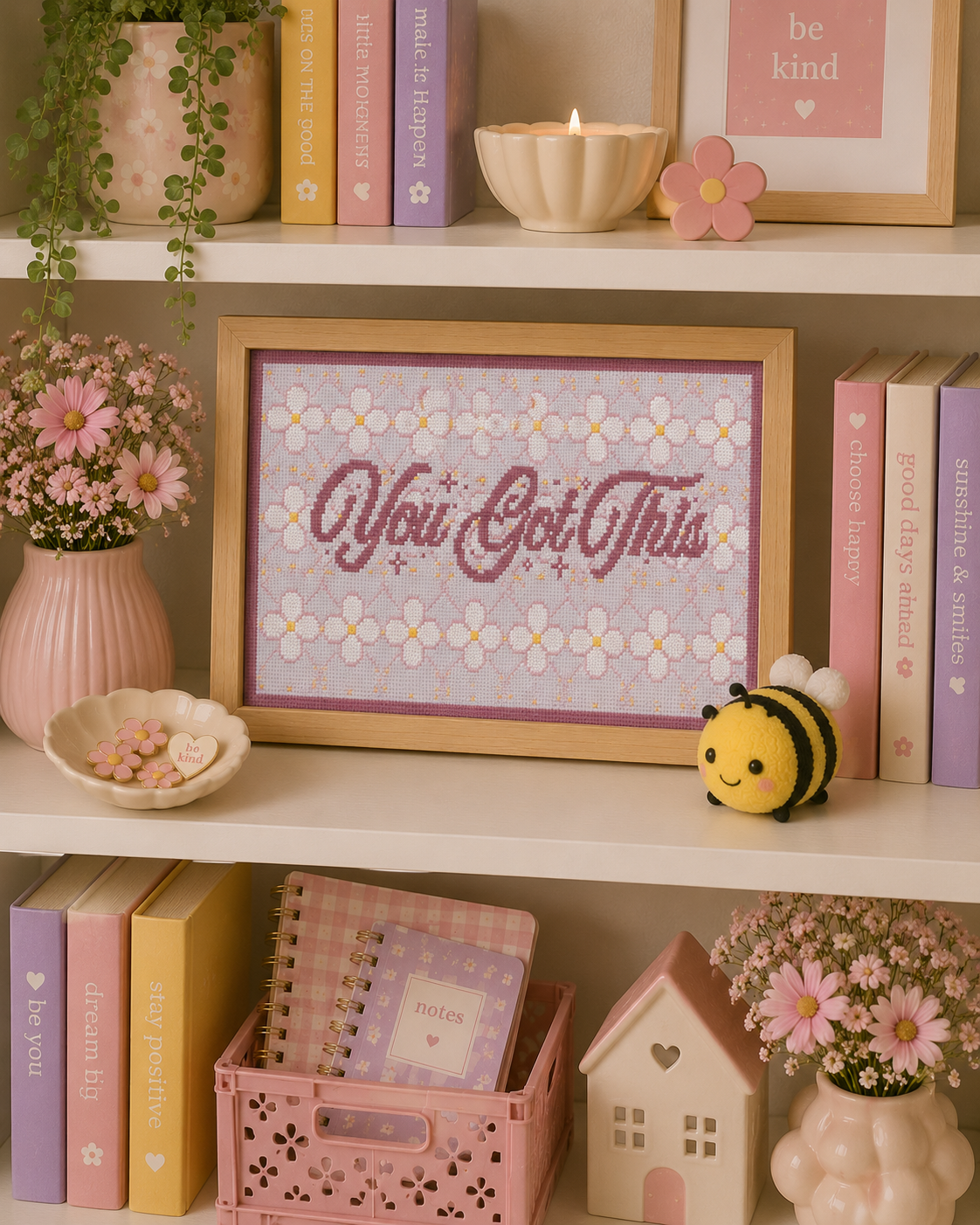 You Got This Mauve Cross Stitch Pattern - Image 4