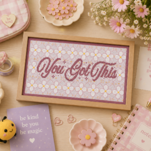 You Got This Mauve Cross Stitch Pattern